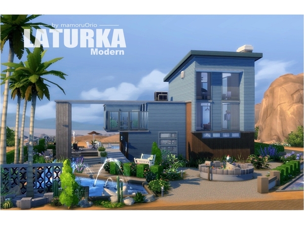 Sims 4 Modern house Laturka by mamoruORIO at TSR