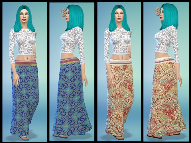 Sims 4 Boho Skirts by Tacha75 at Simtech Sims4