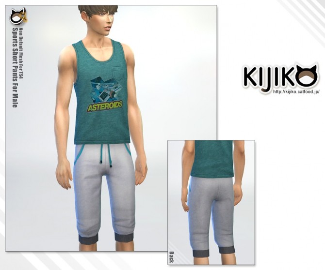Sims 4 Sports Short Pants for Male at Kijiko