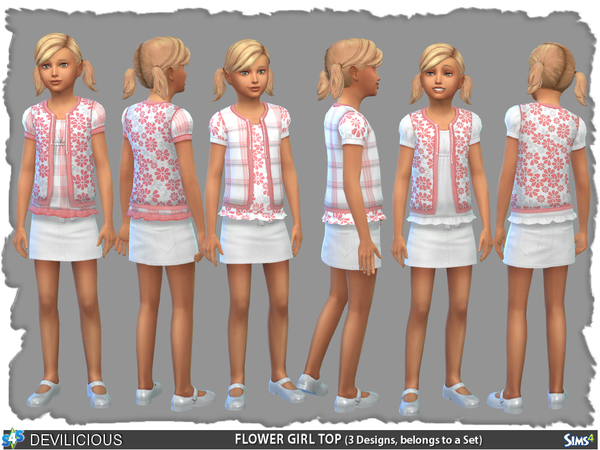 Sims 4 Flower Girl Set 6 Items by Devilicious at TSR