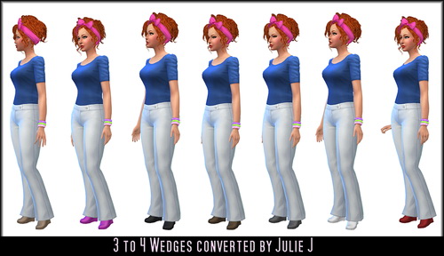 Sims 4 Female Wedge Boots 3to4 at Julietoon – Julie J
