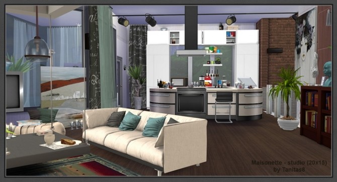 Sims 4 Maisonette studio (20x15) at Tanitas8 Sims
