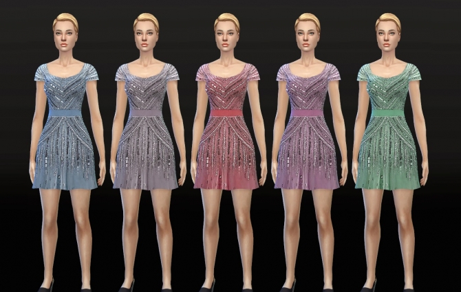 Sims 4 Rendez Vous Sequin Dress at Lunararc