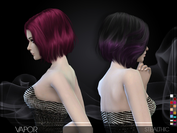 Sims 4 Vapor female hair by Stealthic at TSR