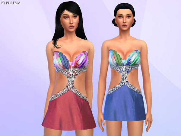 Sims 4 Jeweled Chemise by Puresim at TSR