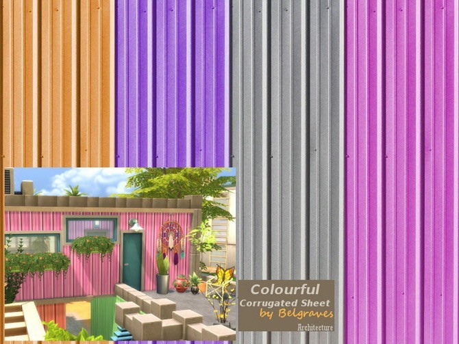 Sims 4 Corrugated Sheet Walls at Leander Belgraves