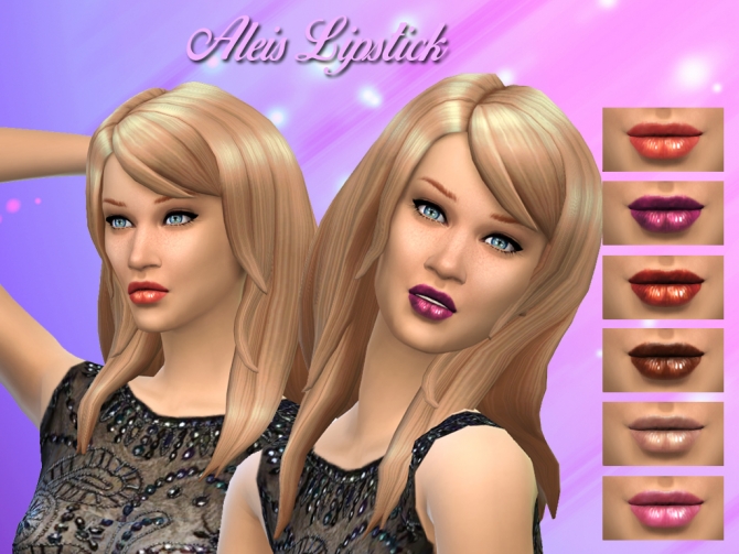 Sims 4 Aleis Lipstick by LollaLeeloo at Mod The Sims
