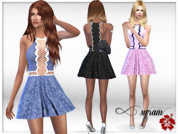 Sims 4 Summer Crepe Dress by EsyraM at TSR
