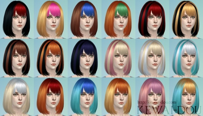 Sims 4 Cecile female hair at KEWAI DOU