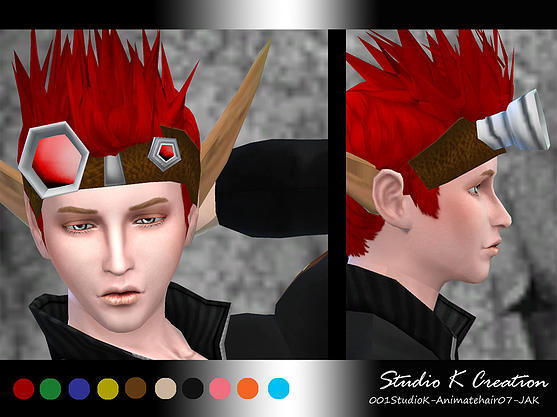 Sims 4 Animate hair 7 Jak at Studio K Creation