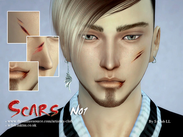 Sims 4 Scars 01 by S Club LL at TSR