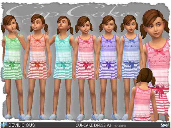 Sims 4 CupCake Dress Set by Devilicious at TSR