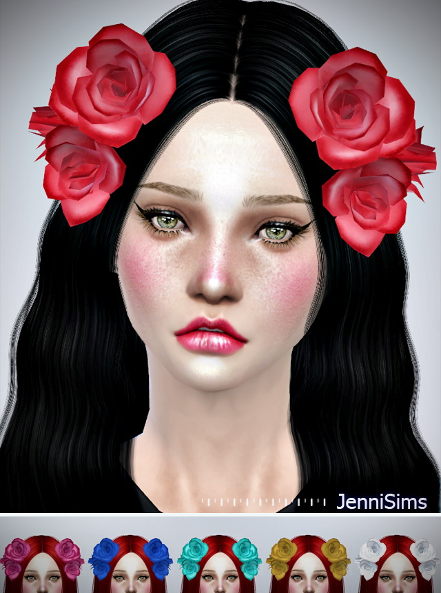 Sims 4 Flower hair accessories at Jenni Sims