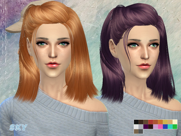 Sims 4 Hair 260 by skysims at TSR