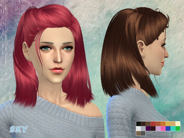 Sims 4 Hair 260 by skysims at TSR