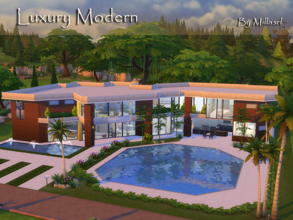 Sims 4 Luxury Modern house by millasrl at TSR