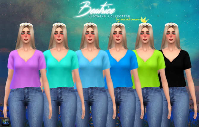 Sims 4 Beatrice tops and dresses at In a bad Romance