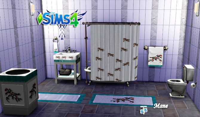 Sims 4 Bathroom (recolors) at El Taller de Mane