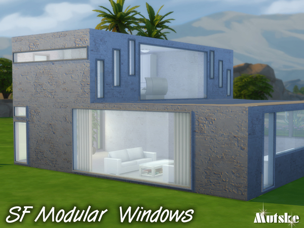 Sims 4 SF Modular Window set by mutske at TSR