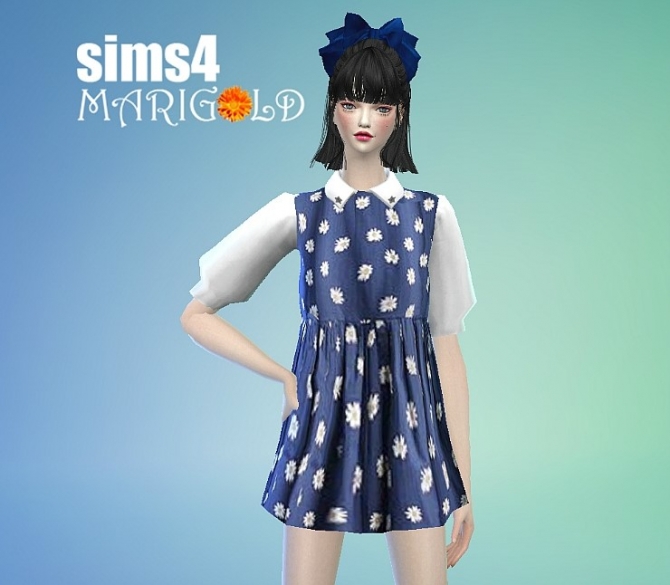 Sims 4 Flower dress at Marigold