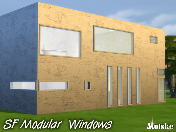 Sims 4 SF Modular Window set by mutske at TSR