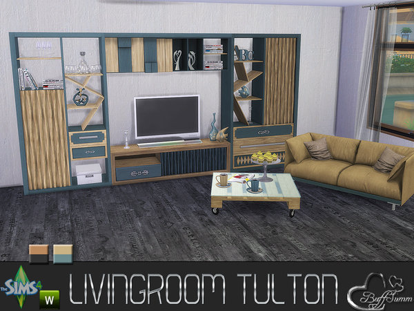 Sims 4 Tulton livingroom by BuffSumm at TSR