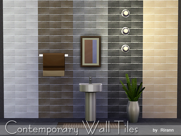 Sims 4 Contemporary Wall Tiles by Rirann at TSR