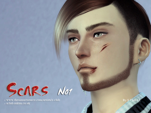 Sims 4 Scars 01 by S Club LL at TSR