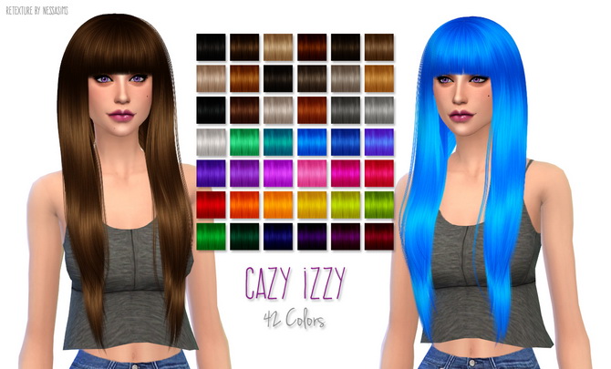 Sims 4 Gift Part 1 Hair retextures at Nessa Sims