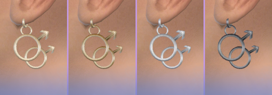 Sims 4 Mars Symbol earrings at Soloriya