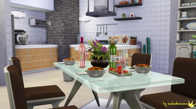 Sims 4 Bottles, glasses and tomato plate at In a bad Romance