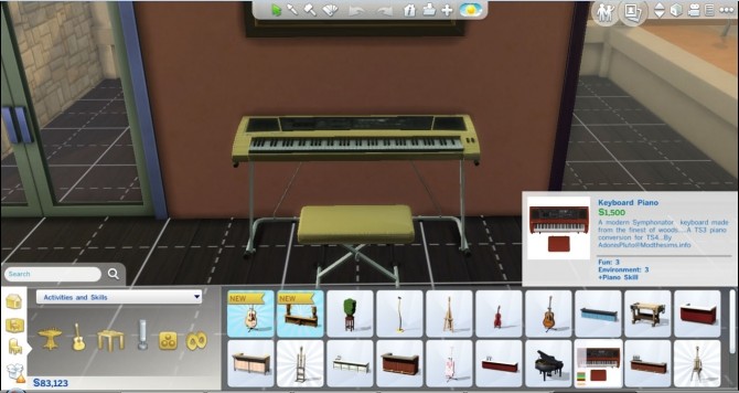 Sims 4 TS4 Keyboard Piano by AdonisPluto at Mod The Sims