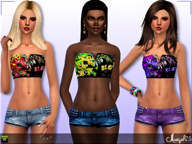 Sims 4 Tropicana Outfit by Margie at Sims Addictions