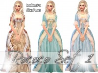 Rococo historical gowns by lenina_90 at Sims Fans