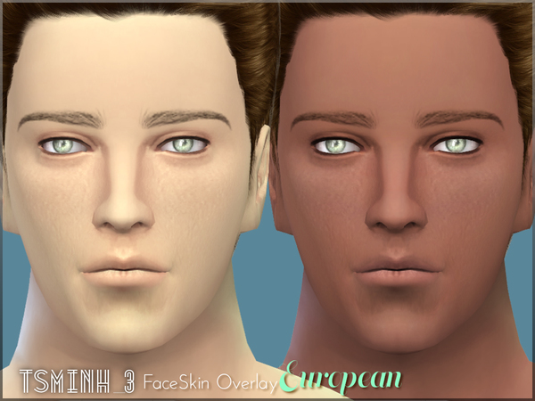 Sims 4 European FaceSkin Overlay by tsminh 3 at TSR