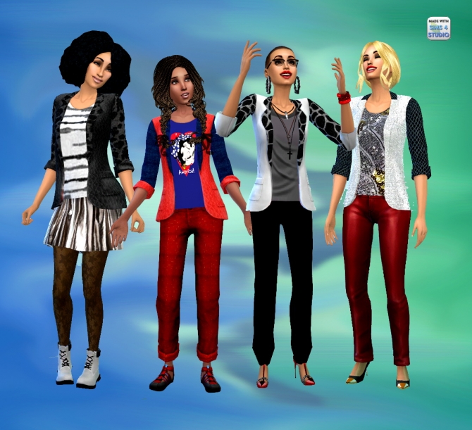 Tops: jackets & tees at Dreaming 4 Sims » Sims 4 Updates