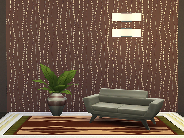 Sims 4 Dotty Stripes Wallpaper by Rirann at TSR