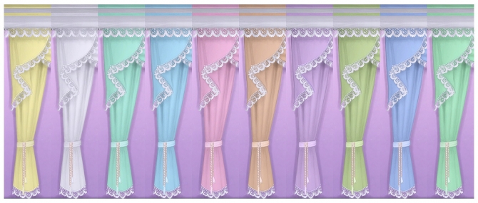 Sims 4 Frilly Curtains at Prisma Planet
