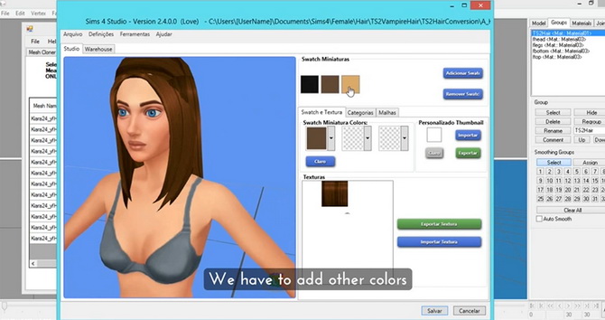 Sims 4 How to convert a Sims 2 hair for Sims 4 tutorial by Kiara at My Stuff