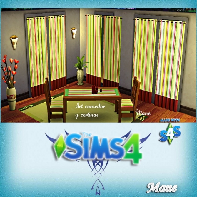 Sims 4 Dining and Curtains at El Taller de Mane