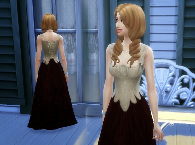 Sims 4 Medieval Corset + Skirt at My Stuff