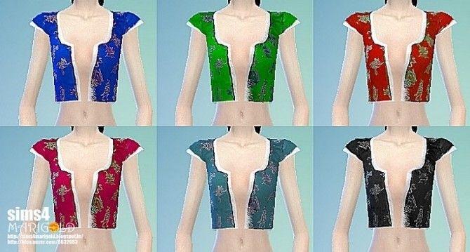 Sims 4 Korean traditional costumes han bok set at Marigold