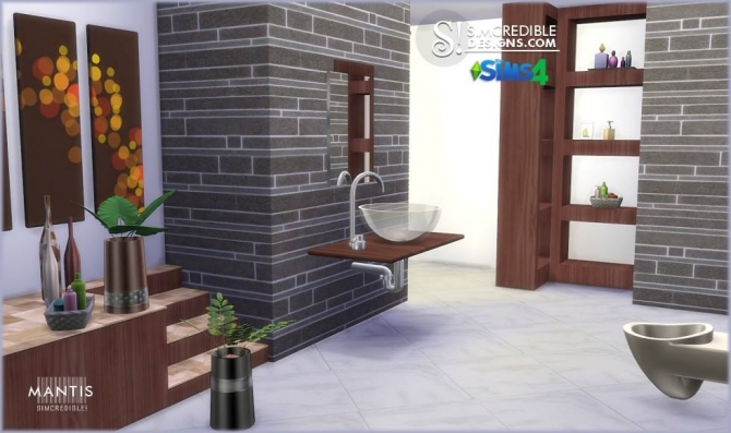 Sims 4 Mantis bathroom at SIMcredible! Designs 4