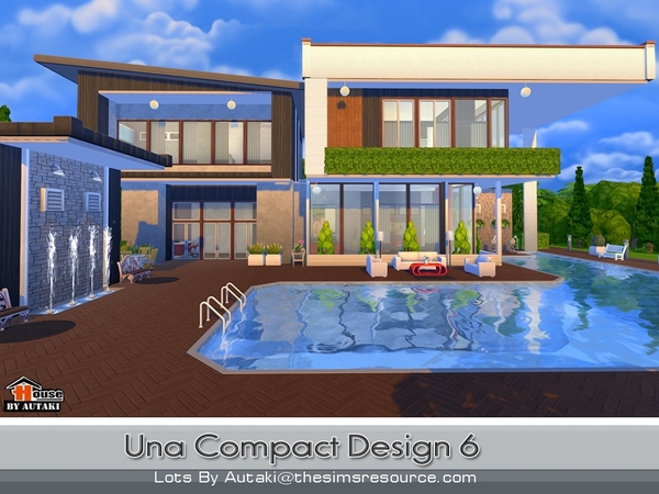 Sims 4 Una Compact Design 6 house by autaki at TSR