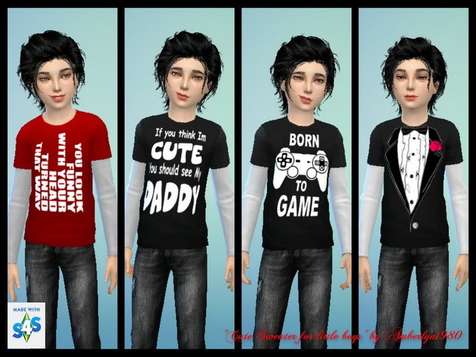 Sims 4 Cute Sweatshirts and T Shirts at Amberlyn Designs