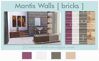 Sims 4 Mantis walls and floors at SIMcredible! Designs 4