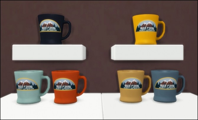Sims 4 Twin Peaks mugs at Martine’s Simblr