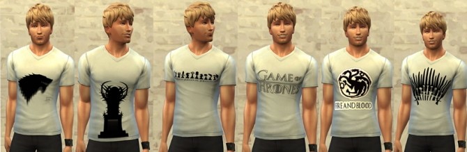 Sims 4 GAME OF THRONES shirts by Bettyboopjade at Sims Artists