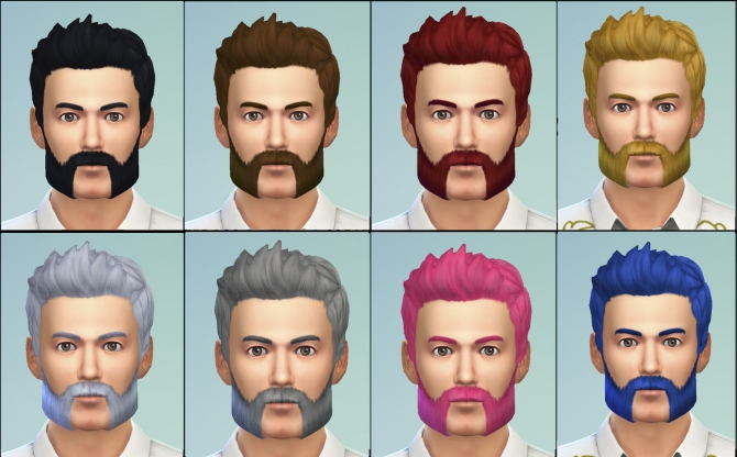 Sims 4 Bushy Goatee, Van Dyke and Muttonchops beards by necrodog at Mod The Sims