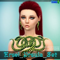 Ersel Ursula necklace and earrings at ErSch Sims